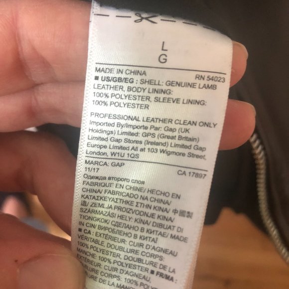 Black Leather Jacket Gap - Picture 4 of 4